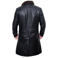 Manteau trench pour homme, best-seller, de haute qualité, élégant, long, en cuir véritable et toile de coton, respirant et à séchage rapide, nouvelle arrivée