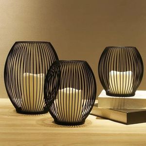 Vaisselle en laiton métal bougeoir mariage maison hôtel décoration centre de table chevet chandelier pas cher prix candélabre - Product Image 1