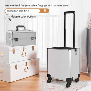 DreamCase Túi Đựng Dụng Cụ Lăn Bằng Nhôm Hộp Kéo Cắt Tóc Cho Tiệm Làm Tóc Kèm Chân Và Gương BC008 - Product Image 5