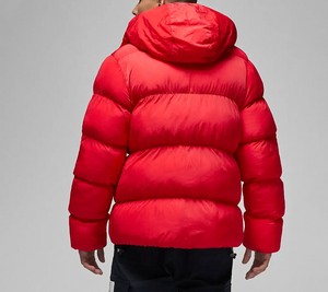 Abrigos con capucha de plumón de pato grueso cuadrado de invierno con logotipo personalizado del fabricante, chaqueta acolchada negra brillante para hombre - Product Image 6