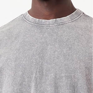 เสื้อยืดผู้ชายแขนสั้นฟอกสีลายวินเทจดีไซน์ใหม่ล่าสุดเข้ารูป - Product Image 3