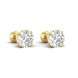 Boucles d'oreilles de luxe en or blanc et rose 10 carats avec diamants cultivés en laboratoire Bijoux pour femmes à la mode pour mariages - Product Image 3