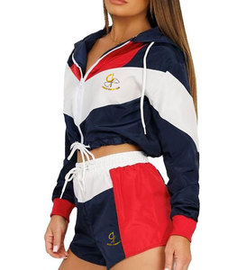 Conjunto de pantalones cortos de dos piezas de verano Ropa Nylon/Cremallera de poliéster Conjuntos de mujer de alta calidad con etiqueta privada - Product Image 2