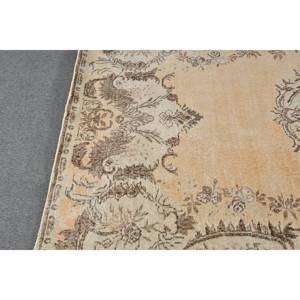 Alfombra turca Vintage, clásica, beige, marrón, 5,2x9,4 pies, tejido plano de lana, respaldo de látex, Patchwork bohemio para sala de estar y dormitorio - Product Image 4