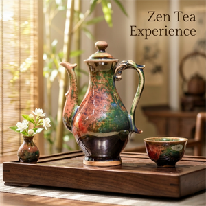 กาน้ำชาหัวมังกร เคลือบลายแตก เปลี่ยนสีได้ ทำจากเซรามิก พร้อมหูจับแบบศิลปะ สำหรับชงชาแบบกังฟู - Product Image 3