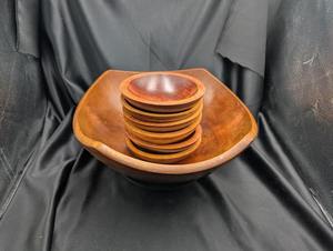 Grand bol à salade en bois pour la maison, café, restaurant et service de fête - Product Image 4