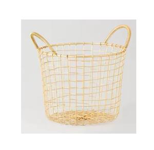 Panier de rangement en tissu au design attrayant couleur or, vente en gros, fabrication artisanale en vrac - Product Image 6