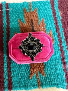 925 <b>Sterling</b> <b>Silver</b> <b>Adjustable</b> <b>Ring</b> with Natural Onyx Handmade Bezel Set Oval Cut Diamond for Weddings or Parties - Product Image 5