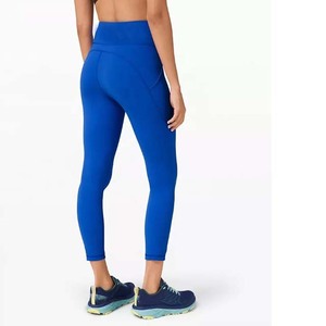 Venta al por mayor 2025 último diseño de alta calidad sin costuras Fitness ropa deportiva logotipo personalizado transpirable secado rápido azul mujeres Leggings - Product Image 6