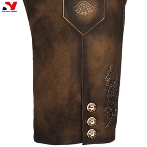 Pantalones cortos de alta calidad antiguos bávaros tradicionales Trachten Lederhosen para hombre, bordado personalizado, patrón Vintage sólido, nuevo - Product Image 2