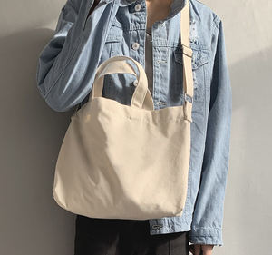 Custom <b>Large</b> Fashion Striped Eco Messenger <b>Bags</b> Casual Cotton <b>Canvas</b> Tote Crossbody Lace-up <b>Bag</b> - Product Image 3