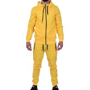 High-quality Street Fashion <b>Zip</b> <b>up</b> Tracksuit Cotton Fleece Slim Fit Tracksuit Sportswear Gym Wear 2 Piece Set Men's Tracksuit - Product Image 4
