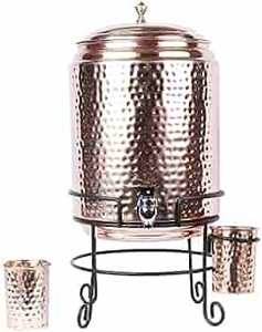 Latest Unique Design Copper <b>Water</b> <b>Container</b> Modern Luxury Design Anti-corrosion Coating Lid Handgrip for Kitchen Hotel - Product Image 2