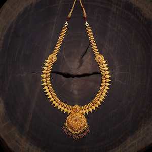 Handmade Tassel Pearl <b>Necklace</b> for Hindu Weddings-Trendy Religious Chain - Product Image 1