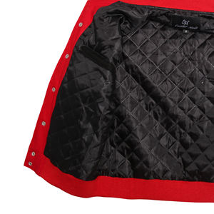 Chaqueta Varsity de Lana Personalizada por el Fabricante OEM, Diseño Vintage de Invierno, Cuello Alto, Tela de Lona Impermeable - Product Image 4