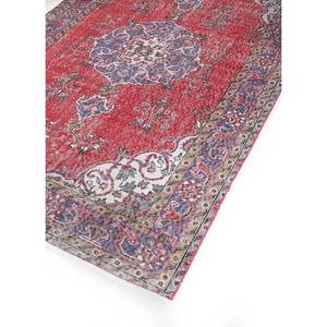 Tapis en laine noué à la main de grande taille, motif médaillon rouge et orange, pour salon, couloir rectangulaire - Pae-2395 - Product Image 2