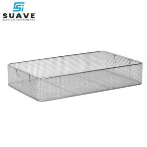 พิมพ์โลโก้ที่กําหนดเองตาข่ายถาดฆ่าเชื้อวัสดุเหล็กคุณภาพสูงสุดโดย SUAVE เครื่องมือผ่าตัด - Product Image 4