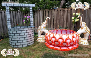 FRP fontaine à eau pour décoration de mariage décor d'événement de mariage chic FRP fontaine décor de mariage Lotus Style fibre fontaines USA - Product Image 4