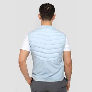 Reflective Branding Full Zip Fastening Ice <b>Grey</b> <b>Mens</b> Gilet Jacket With Easy Access Zipped Pockets and Quilting to Front and Back - Product Image 2