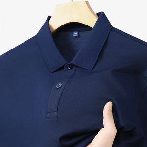 Chemises pour hommes de haute qualité 100% coton avec logo brodé personnalisé, vêtements de sport décontractés, anti-froissement, hauts pour hommes à porter à la maison - Product Image 5