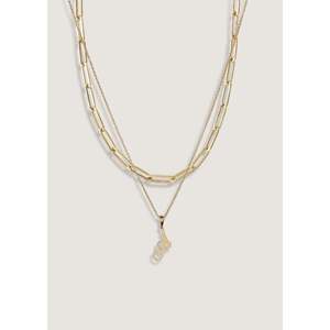 Collier avec pendentif lettre d'amour et chaîne à maillons trombone pour occasions spéciales - Product Image 1