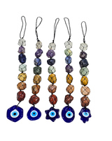 Agate Seven Chakra Tumble stone Evil Eye Car Hanger Wholesale Natural Tumble Stone Decor For Sale Acheter chez Amayra Crystal Export