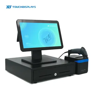 TouchDisplays 15.6 Inch Full HD Waterproof Android Restaurant Smart Oerding Pos Machine Pos Terminals
