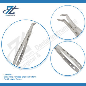 Pince d'extraction Fig 45 racines inférieures extraction de dents pince chirurgicale modèle anglais ensemble dentaire Instruments chirurgicaux Pakistan - Product Image 4
