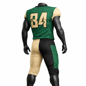 ชุดยูนิฟอร์มอเมริกันฟุตบอลแบบกำหนดเองขายส่ง เสื้อเจอร์ซีย์ กางเกงผ้าตาข่ายระบายอากาศ ชุดกีฬาทีม OEM จำนวนมาก - Product Image 6