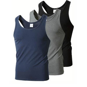 Nouveau design de vêtements de sport coupe régulière sans manches débardeur de gymnastique pour hommes vêtements d'été meilleur prix séchage rapide hommes débardeur - Product Image 2