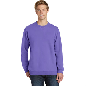 Sweat-shirt décontracté brodé élégant à surpiqûres contrastées, coupe oversize, 100 % coton, doux, confortable et respirant - Product Image 1