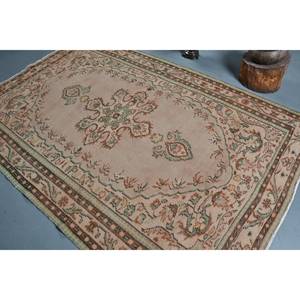 Traditional Beige Brown Vintage Turkish <b>Rug</b> 5.6x8.7ft Classic Rectangle Pattern for Bedroom Living Room Hallway-<b>Bedside</b> <b>Rug</b> - Product Image 4