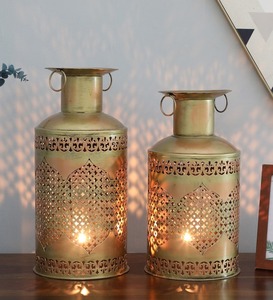 High Quality Round Available Candle Jar for Home & Hotel Decoration New Design Best Price Metal Candle <b>Lantern</b> - Product Image 4
