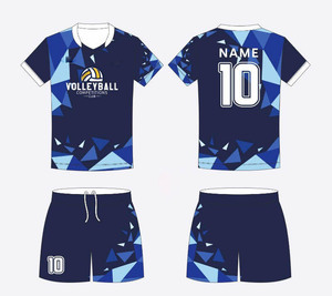 Uniforme de voleibol con estampado por sublimación, tejido transpirable de secado rápido, ideal para entrenamiento deportivo en equipo y partidos profesionales. - Product Image 6