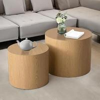 Table d'appoint moderne d'angle de café de stockage de conception de balcon Table d'appoint ronde en forme de cylindre de relaxation Table d'appoint de canapé-lit de petite base ronde