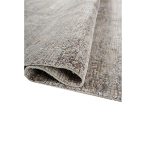 Alfombra Rectangular Entropy Gris y Negra con Patrón Abstracto, Tejida a Mano con Lana y Seda de Bambú, 9x12, para Sala de Estar, Pasillo, AKWS-1533 - Product Image 2