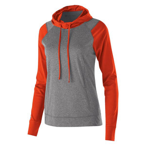 Sweat à capuche décontracté pour femme, manches longues, en jersey polyester/coton, impression numérique, logo frontal, service OEM - Product Image 2