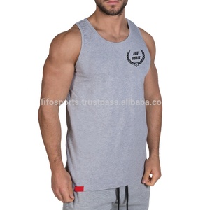 Camisetas sin mangas de algodón con logotipo personalizado - Product Image 2