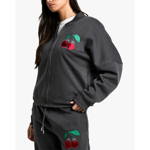 Bordado personalizado y la impresión de invierno para correr chándal para las mujeres Slim Fit Precio al por mayor Casual Sportwear Ropa - Product Image 3