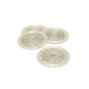 แผ่นรองแก้วลูกปัด ดีไซน์รูปทรงแปลกตา สีทองขาว ปิดคลุมเครื่องดื่ม แผ่นรองแก้วลูกปัด ของใช้สำหรับงานวันขอบคุณพระเจ้า - Product Image 5