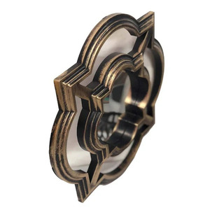 Premium Quality <b>Large</b> Wall Mirror Luxury Modern Antique Round <b>Framed</b> for Home Decor Bathroom Usage Made of Glass Metal Wood - Product Image 3