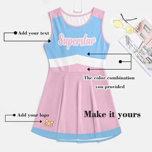 เสื้อผ้าคุณภาพสูง กำลังเป็นที่นิยมในปี 2026 เสื้อผ้าผู้ใหญ่ทรงเข้ารูป ขายส่งชุดยูนิฟอร์มเชียร์ลีดเดอร์ พิมพ์ลายดิจิทัล โพลีเอสเตอร์ 180 กรัม - Product Image 1