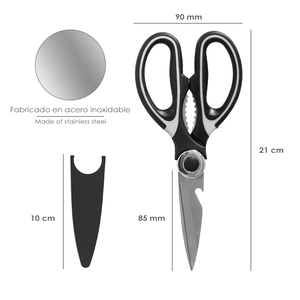 Forbici da Cucina con Lame in Acciaio Inossidabile, Manici Ergonomici in TPR e Fodero Protettivo - Product Image 4