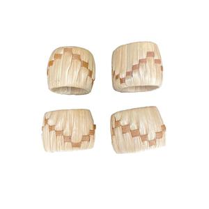 Vente en gros pas cher Anneau de serviette en rotin pour décoration de table avec strass et bling Anneau à boucle pour serviette de table - Product Image 1