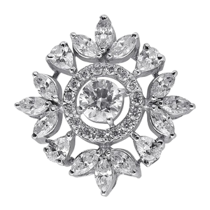 Elegante Collar de Lujo Vintage con Diseño de Hoja de Girasol de Moissanita, Collar de Moda con Engaste Pavé Hecho a Mano de Alta Calidad - Product Image 1