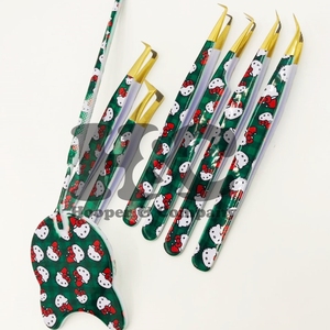 Pince à cils personnalisée à pointe en fibre pour extension de cils Pince à épiler durable OEM Accepte une utilisation prolongée du vison - Product Image 4