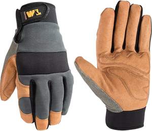 Guantes de cuero genuino PRI Unisex de doble grano de Palma térmicos/aislados ignífugos controladores de certificación de seguridad personalizados - Product Image 1