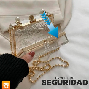 Elegant Women's <b>Handbag</b>, Shoulder Bag, Hand Bag, Crossbody Bag, Transparent, Plain <b>Gold</b> - Assorted Colors - Product Image 3