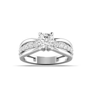 Bague de fiançailles solitaire classique en diamant taille ronde 1,87 ct, couleur F, clarté VS, diamant cultivé en laboratoire en or 14 carats, cadeau d'anniversaire - Product Image 3