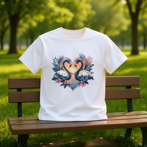 เสื้อยืดคอตตอน 100% ยูนิเซ็กซ์ 210GSM ทรงพอดีตัว สไตล์ลำลอง พร้อมลายพิมพ์สกรีนแบบกำหนดเอง ด้วยวิธีการพิมพ์ DTG - Product Image 4